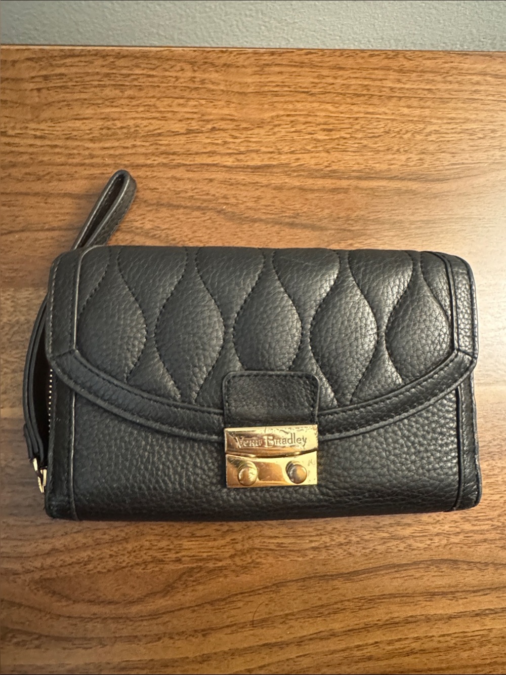 Vera Bradley Ultimate Wristlet Black Leather